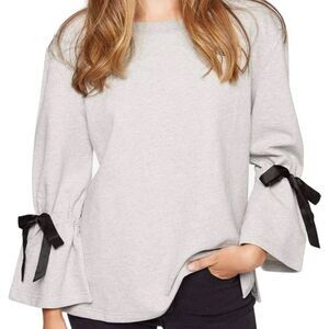Sanctuary Womens Bell Sleeve Heathered Sweatshirt Size L